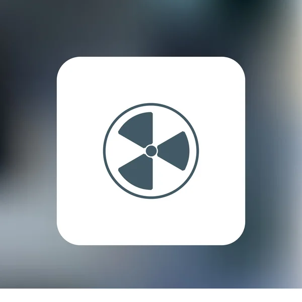 Símbolo do ícone de radiação . — Vetor de Stock