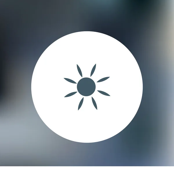 Icône de vecteur plat soleil — Image vectorielle