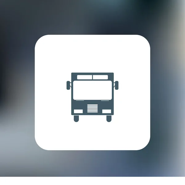 Icona del bus, illustrazione vettoriale. Stile di design piatto — Vettoriale Stock
