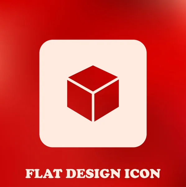 Pictograma de objeto icono de cubo — Vector de stock