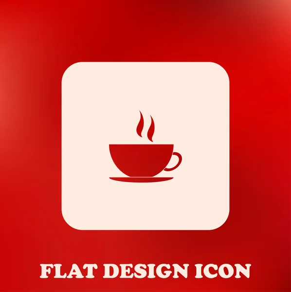 Cup of coffee vector illustration. Flat design style — Stock Vector