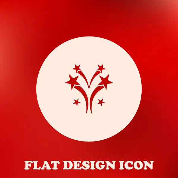 Plano un icono de fuegos artificiales eps — Vector de stock