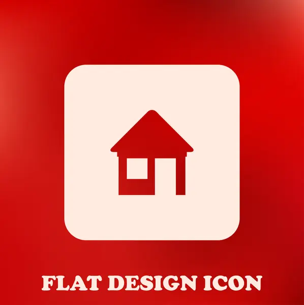 Vektor-Illustration des kühlen, detaillierten roten Haussymbols isoliert auf weißem Hintergrund. — Stockvektor