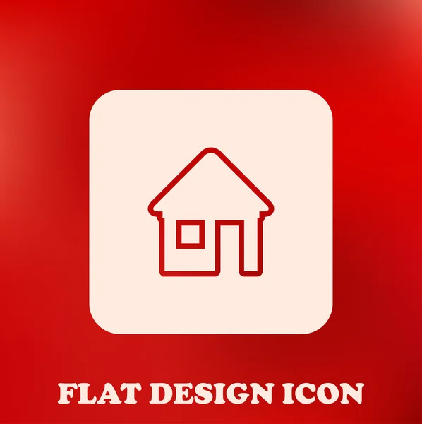 Vector illustration of cool detailed red house icon isolated on white background. — Stock Vector