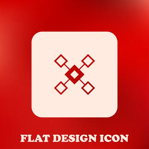 Fluxograma Icon Vector. JPEG — Vetor de Stock