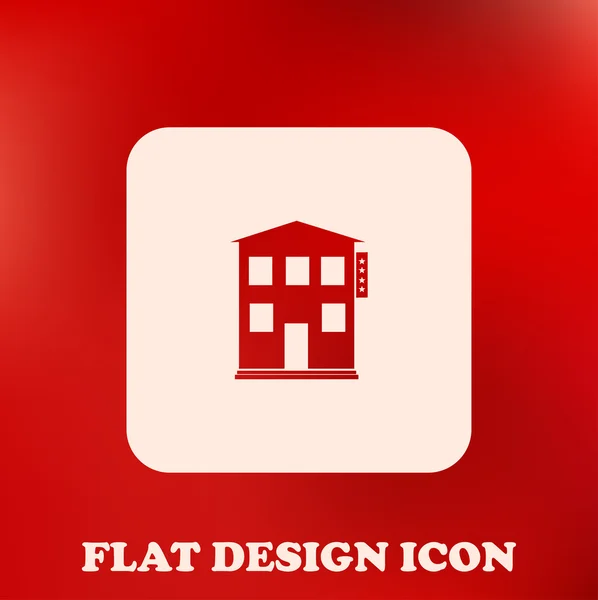 Wektor ilustracja chłodny szczegółowy czerwony dom ikona izolowane na białym tle. — Wektor stockowy