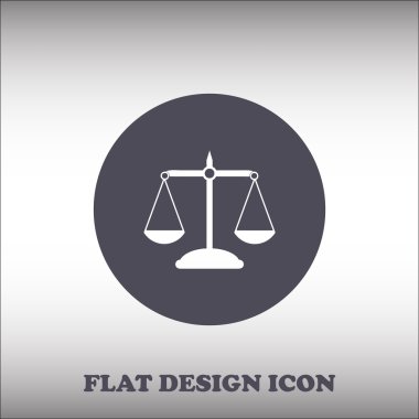 Ölçek simgesi düz vektör