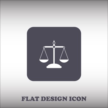 Ölçek simgesi düz vektör