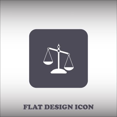 Ölçek simgesi düz vektör