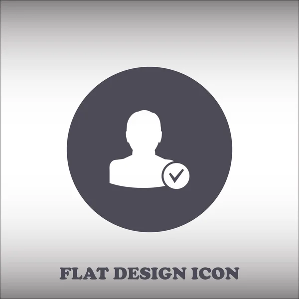 Add friend flat icon — Stock Vector