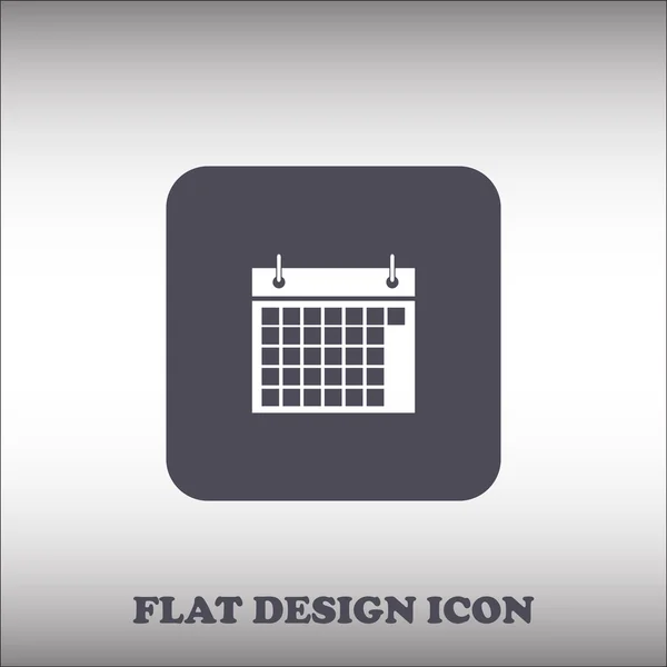 Icono del calendario, ilustración vectorial. Estilo de diseño plano — Vector de stock