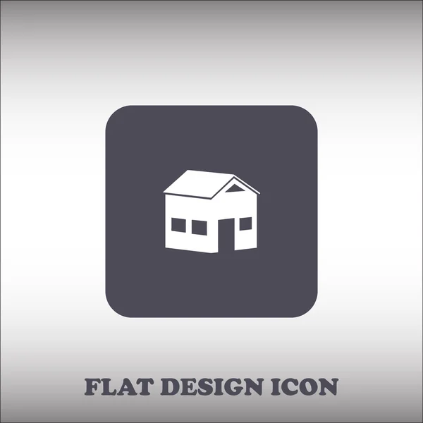 House icon. Rounded button. Vector Illustration — Stock Vector