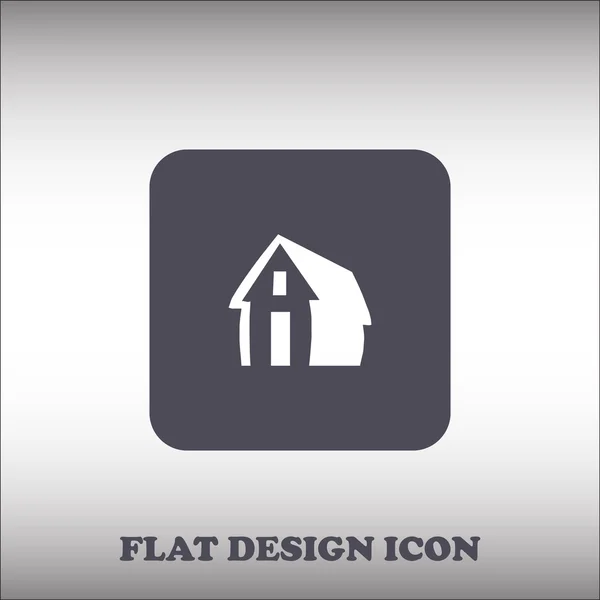 House icon. Rounded button. Vector Illustration — Stock Vector