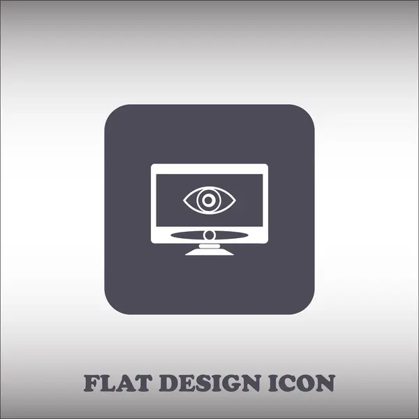 Monitor icon. Flat design — Stock Vector