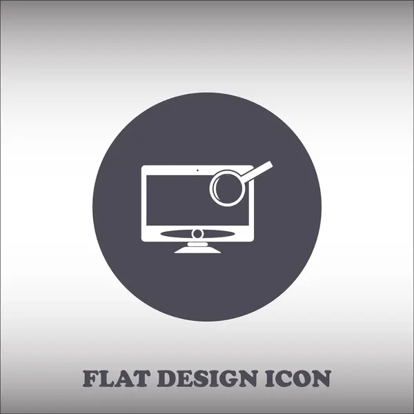 Monitor icon. Flat design — Stock Vector