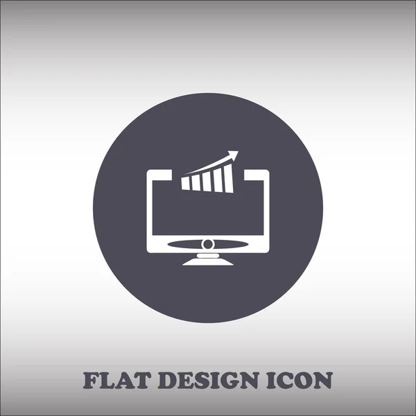 Monitor icon. Flat design — Stock Vector