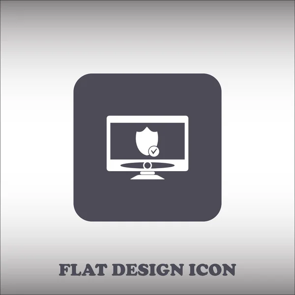 Monitor icon. Flat design — Stock Vector