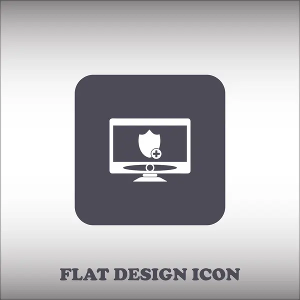 Icona del monitor. Design piatto — Vettoriale Stock