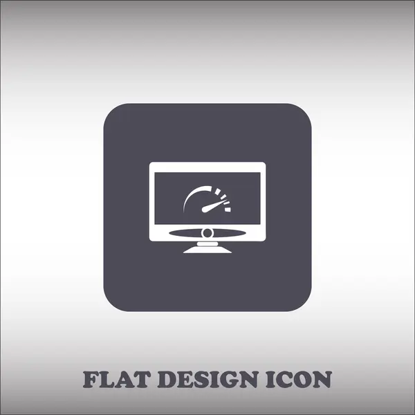 Monitor icon. Flat design — Stock Vector