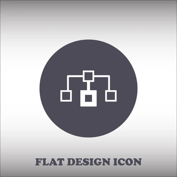 Flussdiagramm-Vektorsymbol — Stockvektor