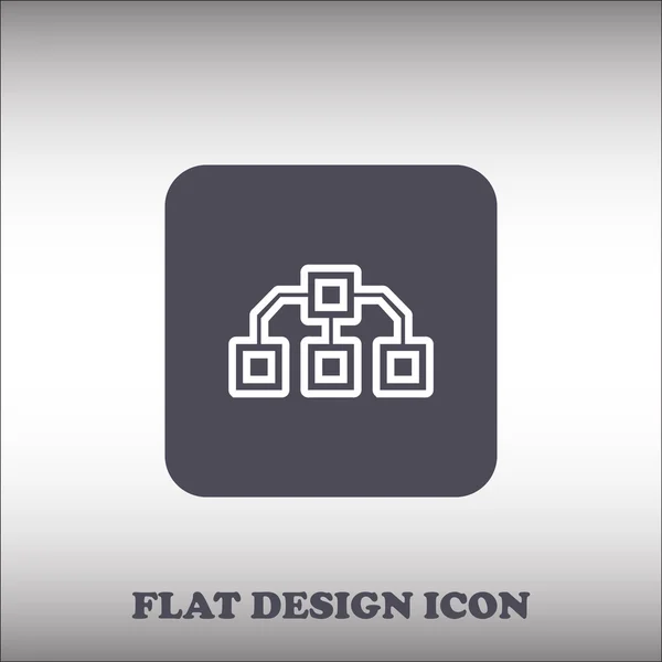 Icono de vector gráfico de flujo — Vector de stock