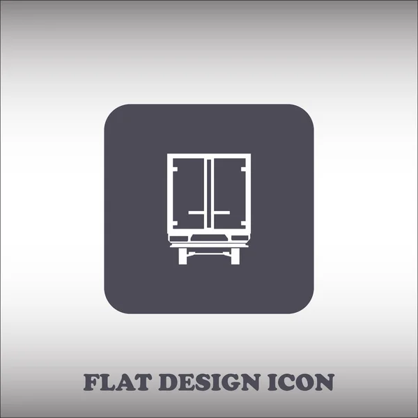 Lorry flat vector icon — Stock Vector