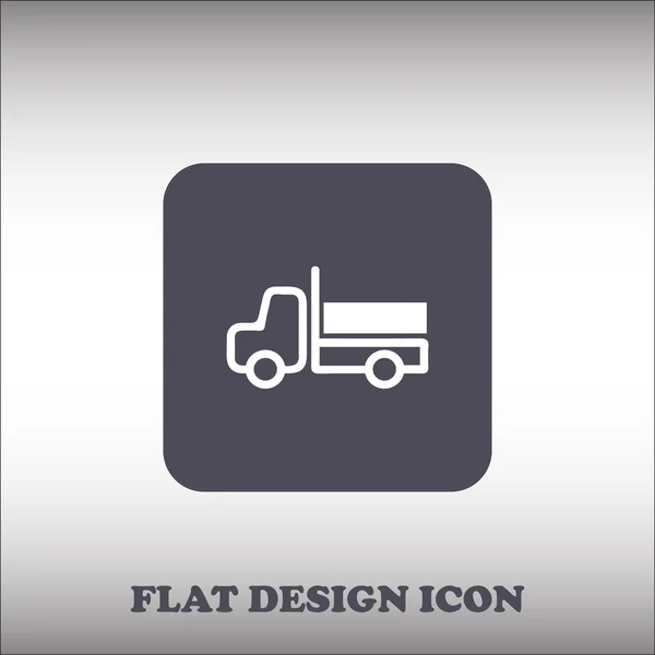 Camion pictograma vector plat — Vector de stoc