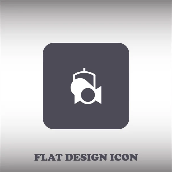 Icono del proyector. Diseño plano — Vector de stock