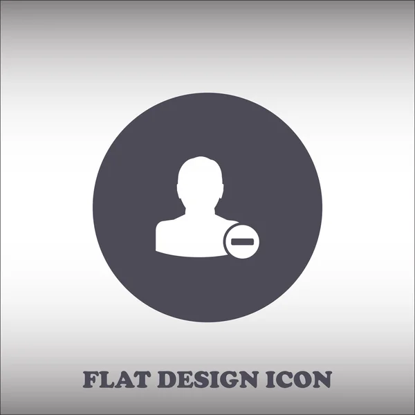 Entfernen Sie das Kontakt-Symbol. flacher Designstil — Stockvektor
