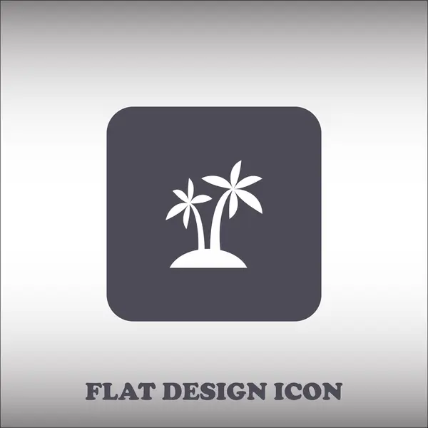 El icono de la palma, ilustración vectorial. Estilo de diseño plano . — Vector de stock