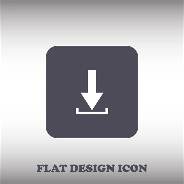 Vektor-Symbol des Downloads. flacher Designstil — Stockvektor