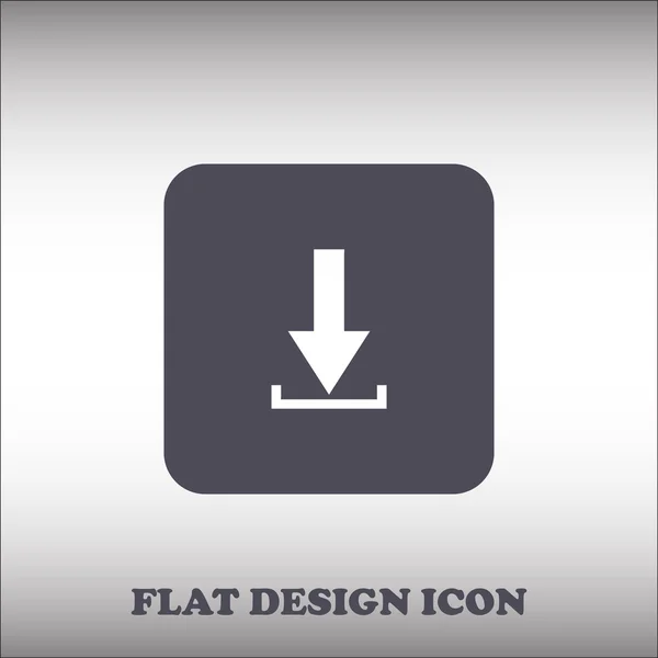 Icono vectorial de descarga. Estilo de diseño plano — Vector de stock