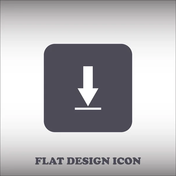 Vector icoon van downloaden. Platte ontwerpstijl — Stockvector