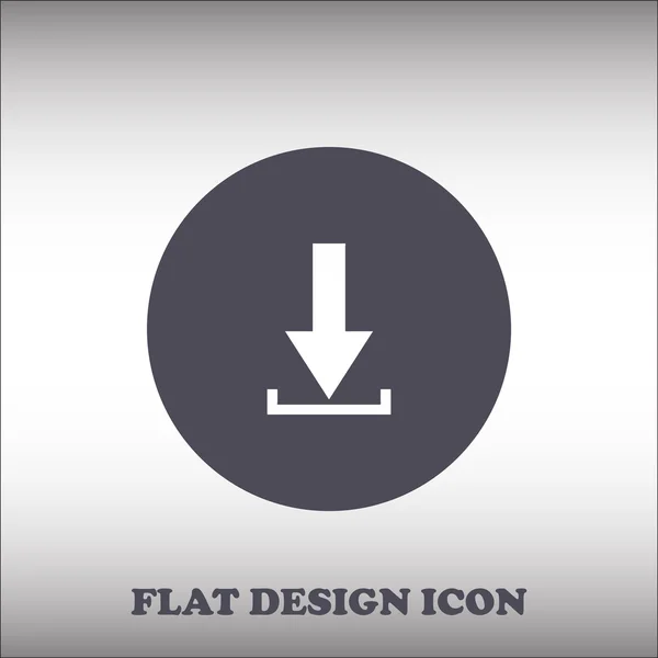 Vector icon of download. Flat design style — Stock Vector