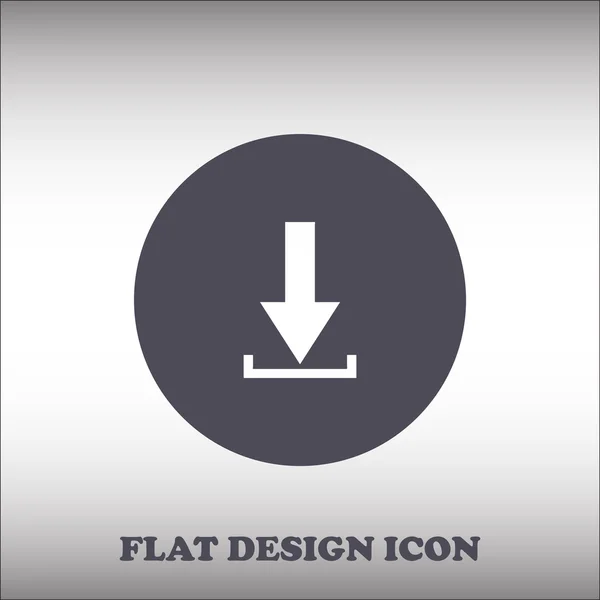 Icono vectorial de descarga. Estilo de diseño plano — Vector de stock