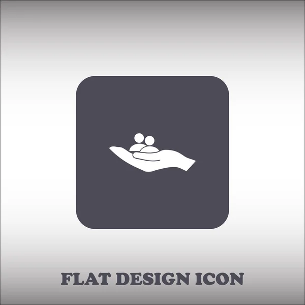 Hands vector flat icon — Stock Vector