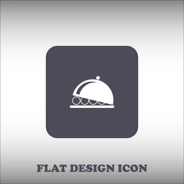 Flache Ikone der Platte — Stockvektor
