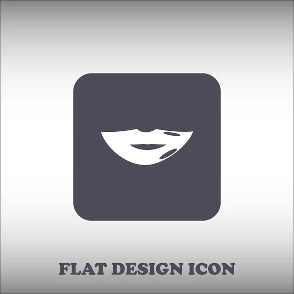 Icono de labios, ilustración vectorial. Estilo de diseño plano — Vector de stock