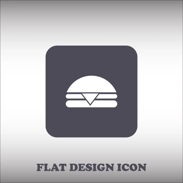 Icône de hamburger. Style design plat — Image vectorielle