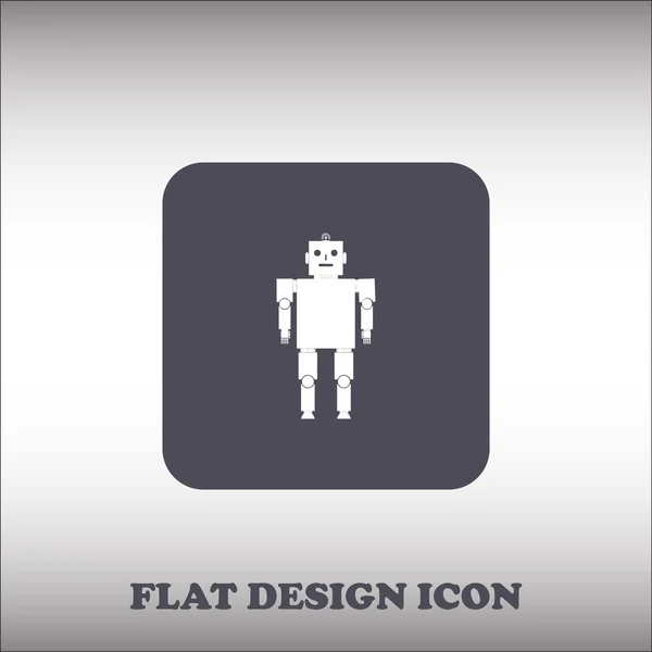 Altes Roboter-Symbol, Vektorillustration. flacher Designstil — Stockvektor