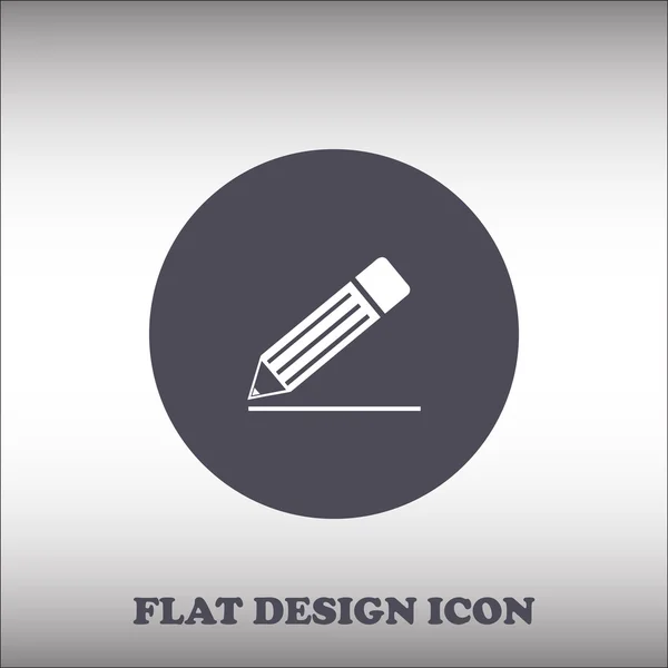 Pencil vector icon. Flat design style — Stock Vector