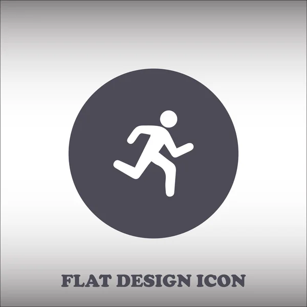 Иконка бегущего человека, векторная иллюстрация. Плоский дизайн — стоковый вектор