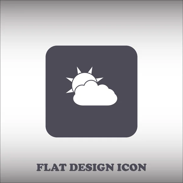 Flache Ikone der Wolke, Vektorillustration. — Stockvektor