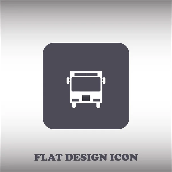 Icono de bus, ilustración vectorial. Estilo de diseño plano — Vector de stock