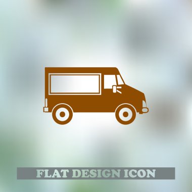 Araba vektör simgesi. Düz tasarım stili