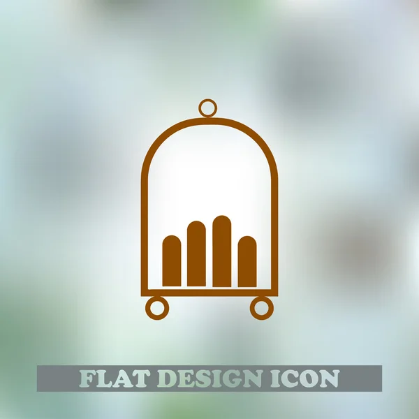 Bagages icône plate image — Image vectorielle