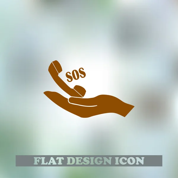 Vector platte pictogram van een hand — Stockvector