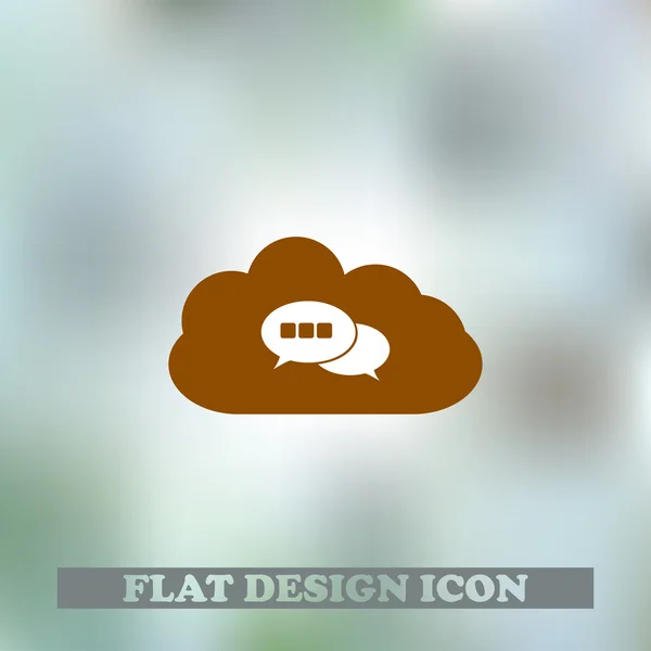 Nube vector plano icono — Archivo Imágenes Vectoriales