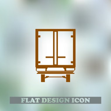 Büyük kamyon simge vektör.