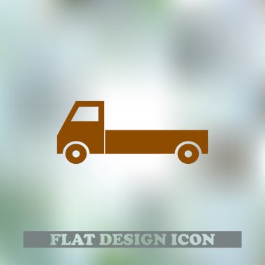 Büyük kamyon simge vektör.